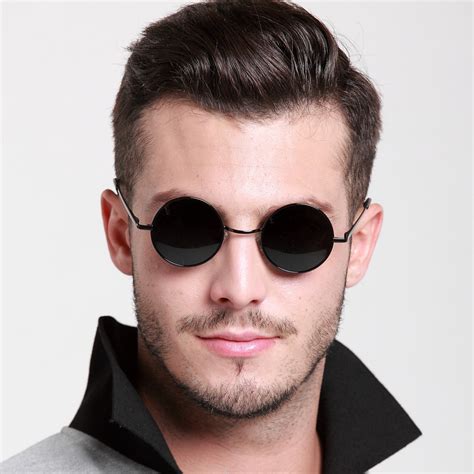 round frame sunglasses men's factories.